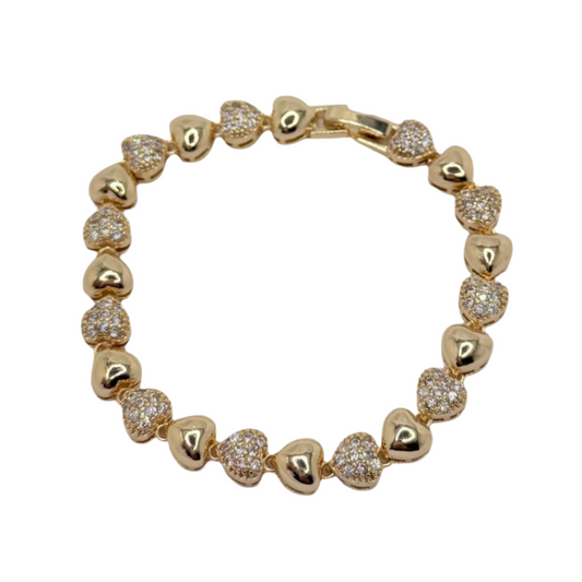 Heart Glow Bracelet 18k Gold Plated