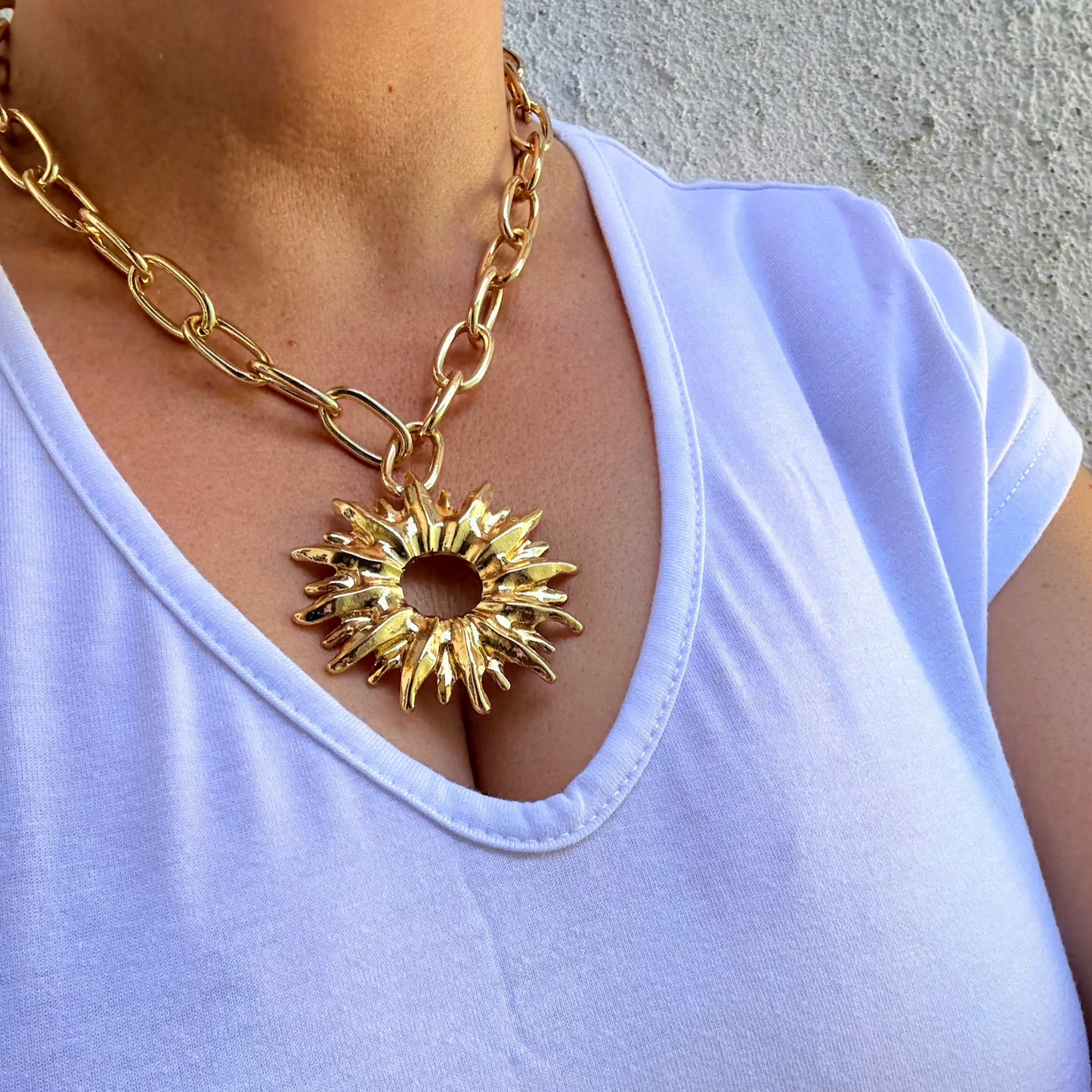 Golden Solstice Necklace 18k Gold Plated