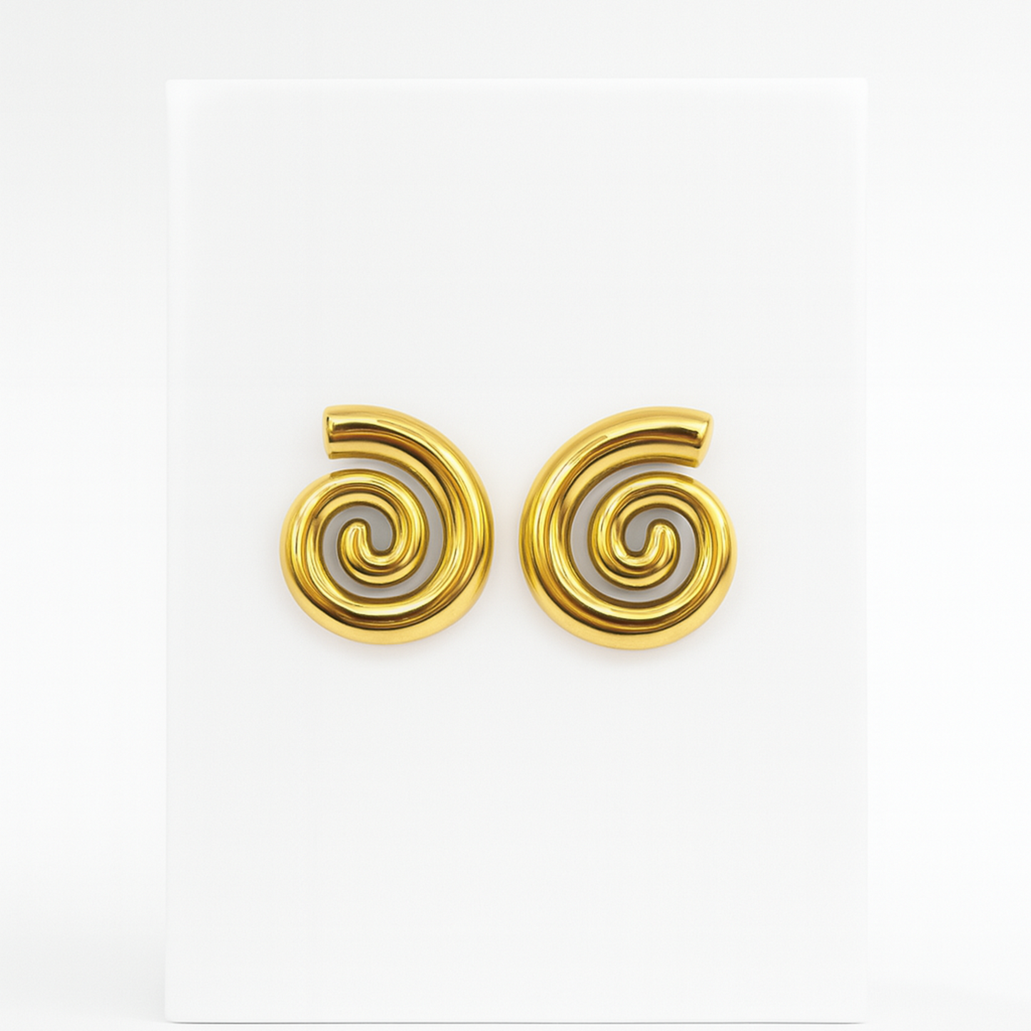 Spiral Hoop Earrings Stainless Steel