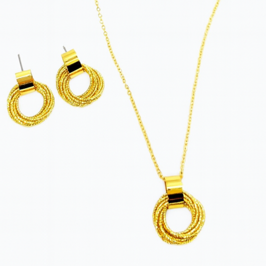 18k Diva Glow Necklace & Earrings Set
