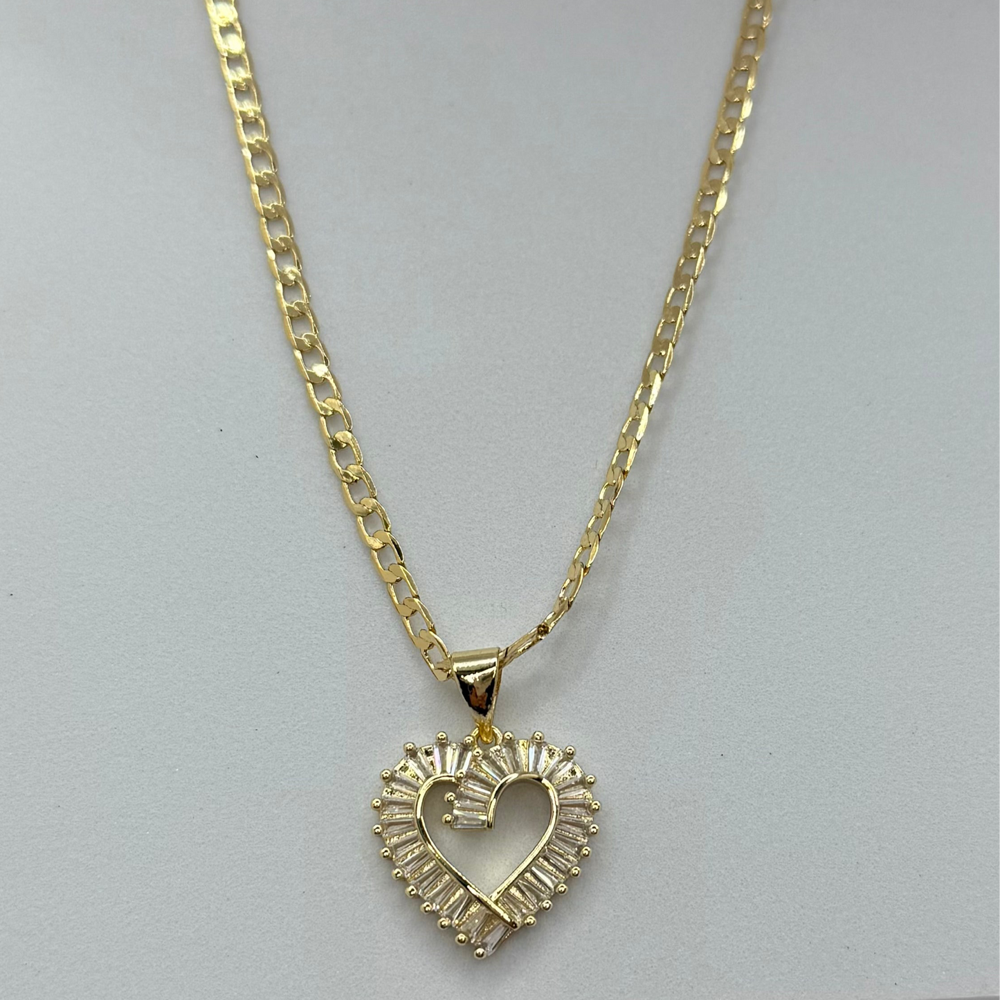 Radiant Heart Necklace 18k Gold Plated