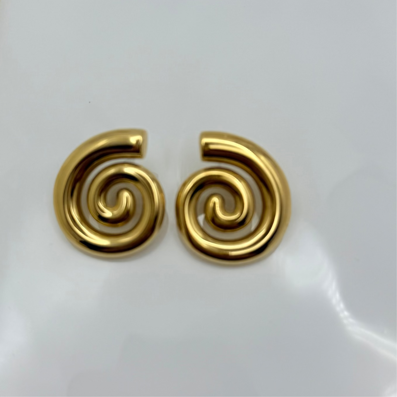 Spiral Hoop Earrings Stainless Steel