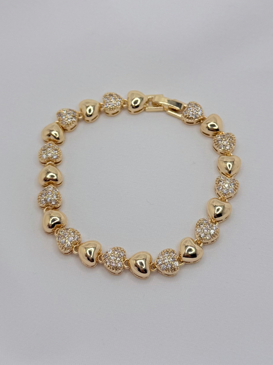 Heart Glow Bracelet 18k Gold Plated