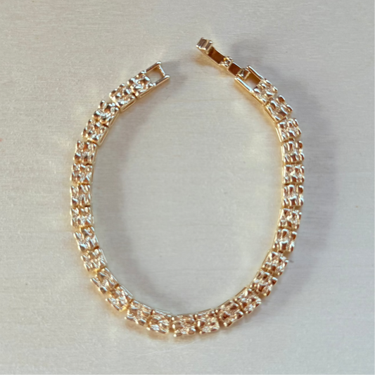 Box Bracelet 18k Gold Plated