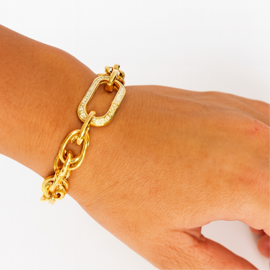 18k ZirconiaLink Bracelet