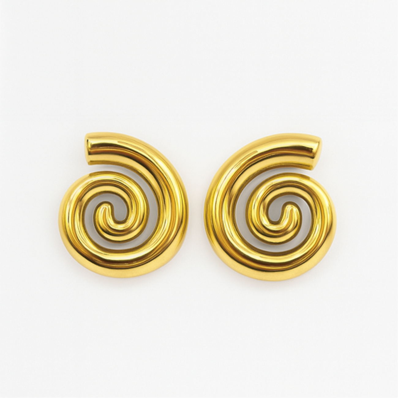 Spiral Hoop Earrings Stainless Steel
