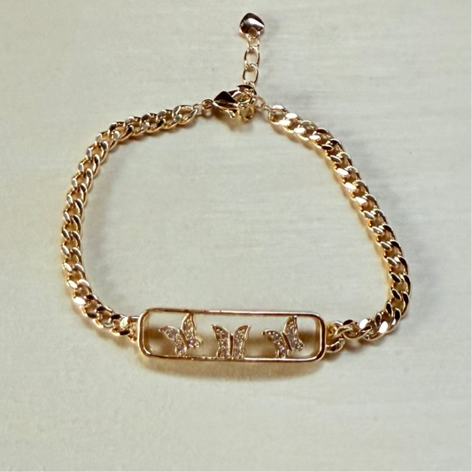 Butterfly  Bracelet 18k Gold - Plated