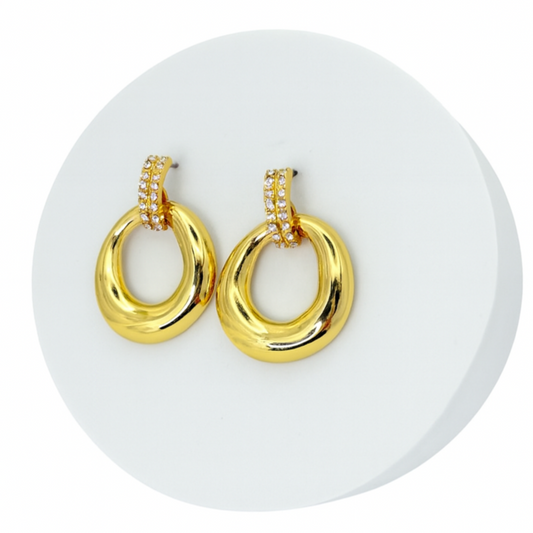 18k Eternal Glow Hoop Drops Earrings