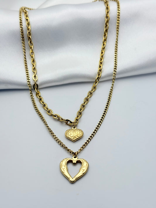 Double Heart Harmony Necklace