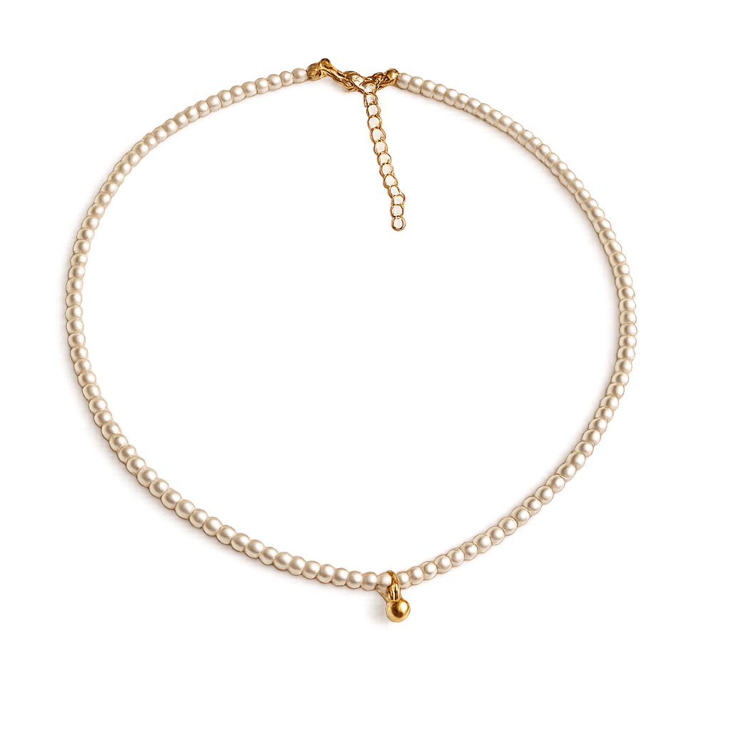 18k Gold plated pearl necklace