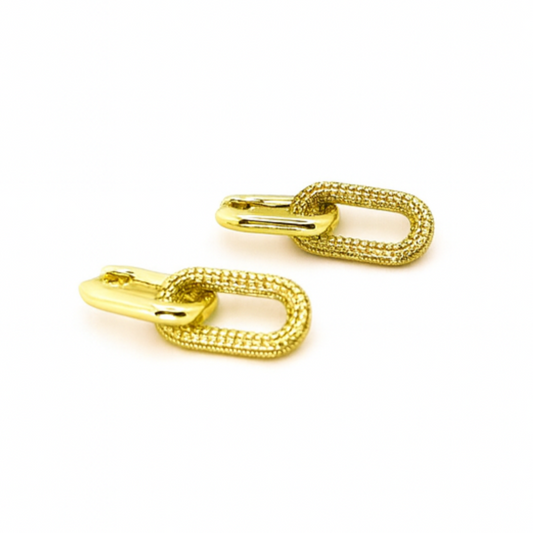 18k Golden Crush Huggies Earrings
