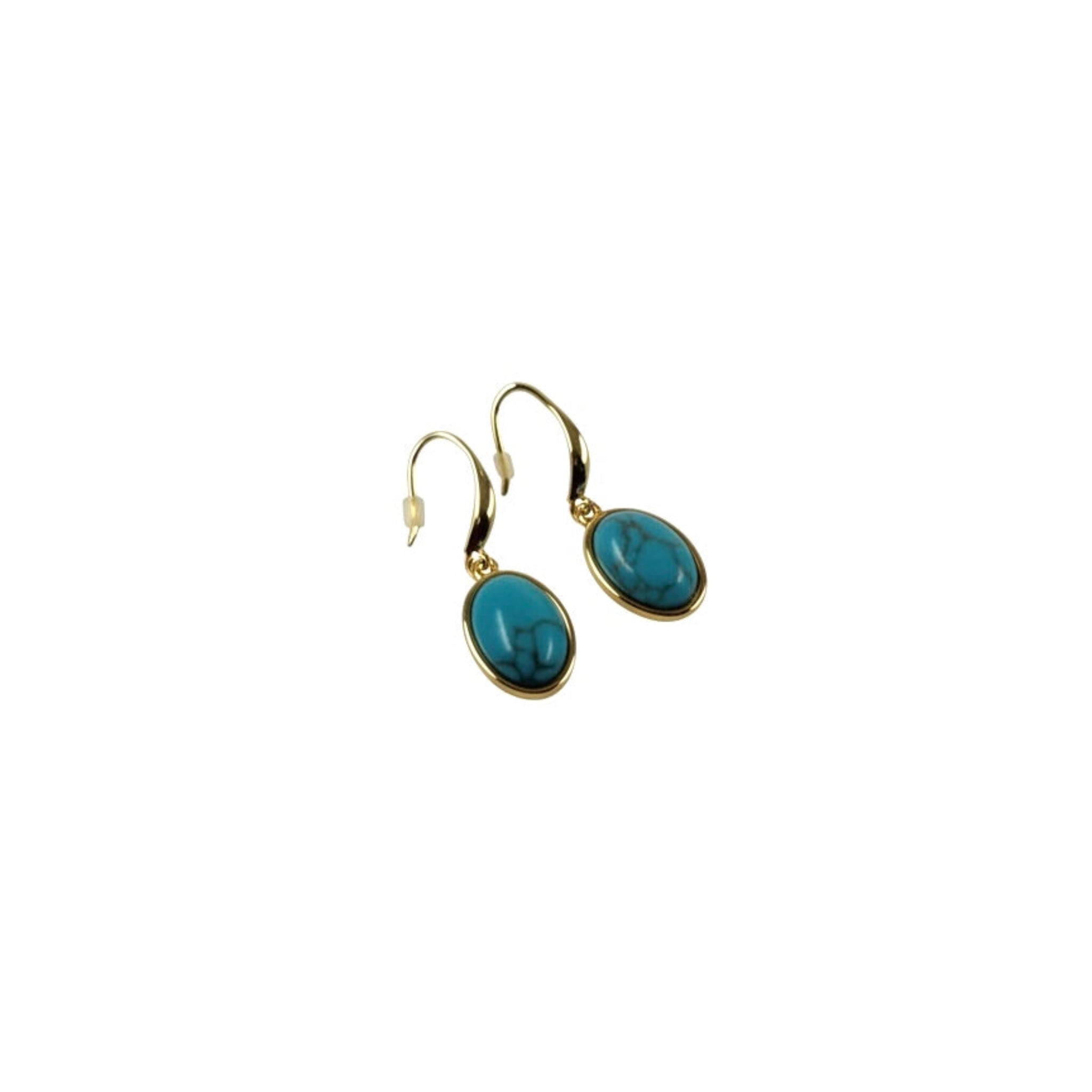 18K Gold Plated Sedona Turquoise Drop Earrings