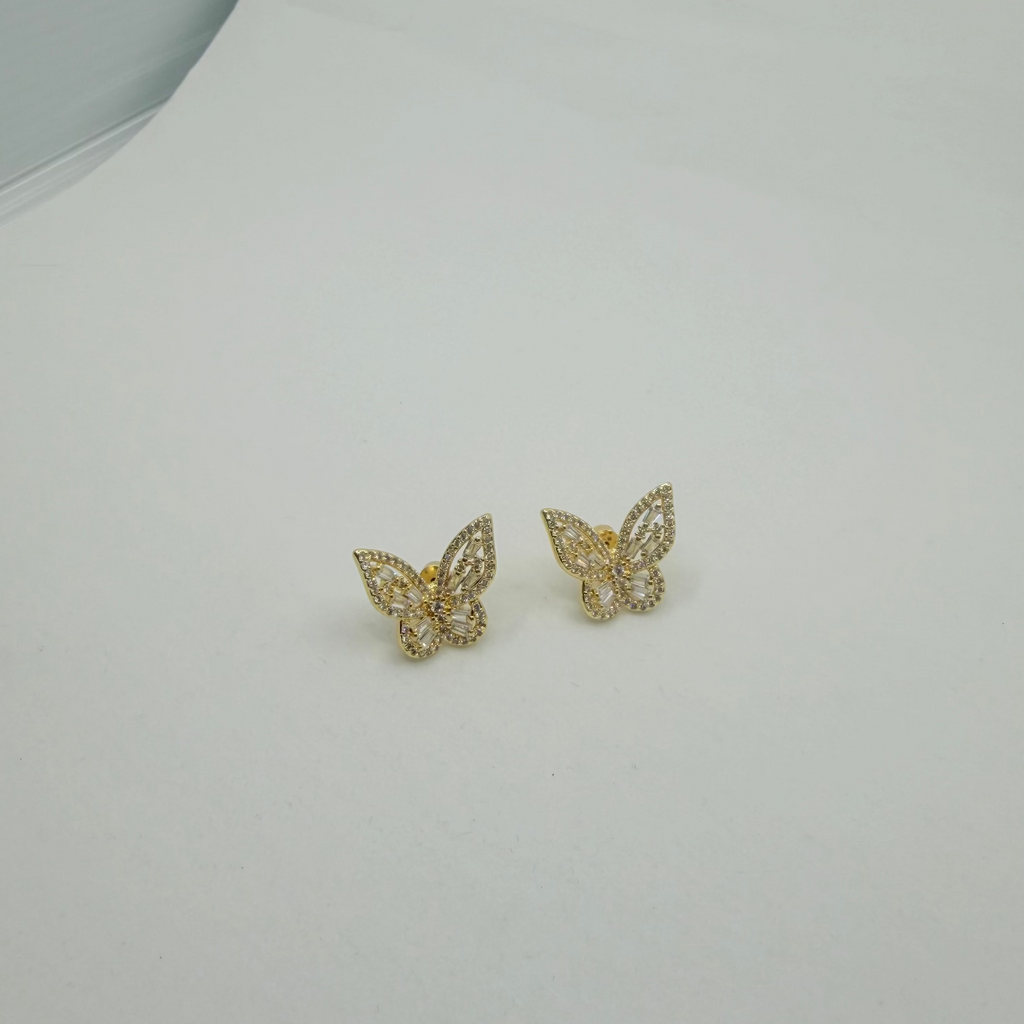18k Gold Plated  Adorned with Zirconia 