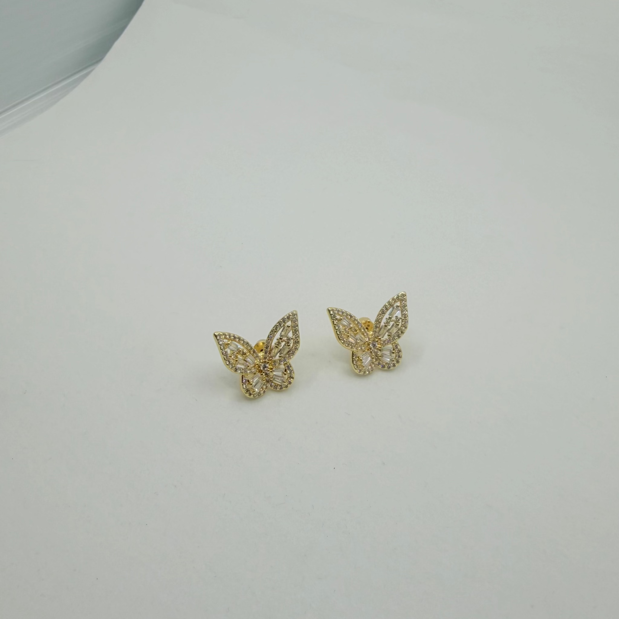 18k Gold Plated  Adorned with Zirconia 