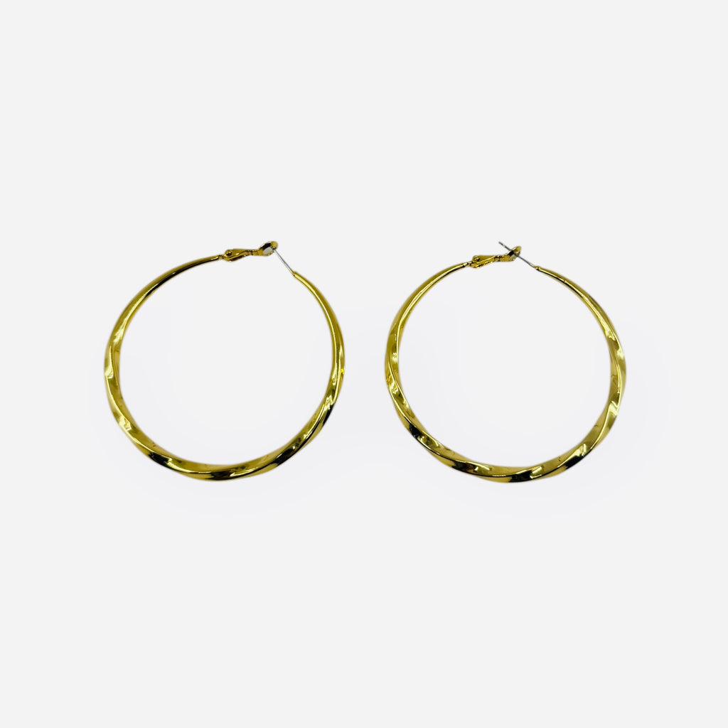 Honey Twist Hoops Earrings