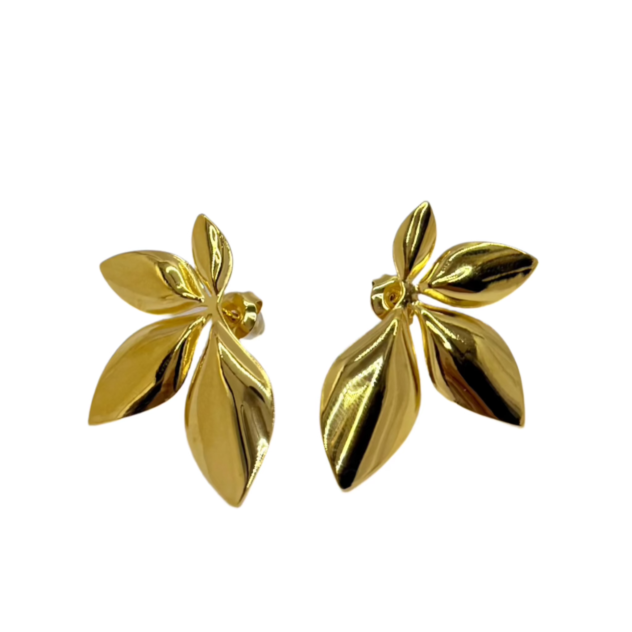 Golden Petal Studs 18k Gold Plated Stainless Steel