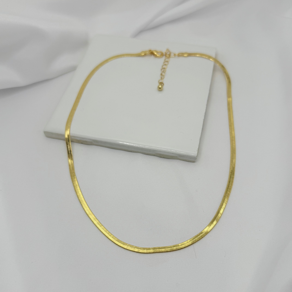 Sleek Gold Herringbone