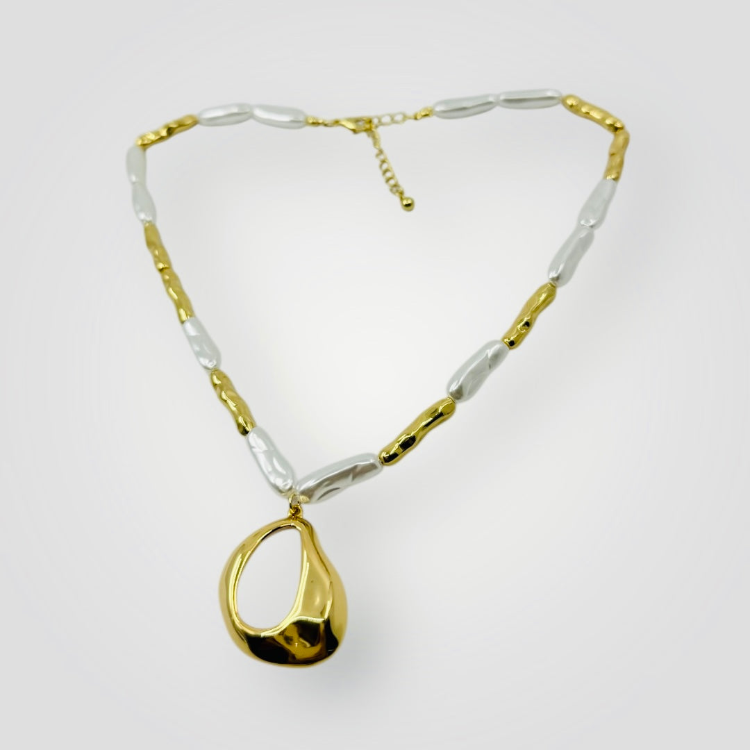 Liquid Metal Pendant Necklace