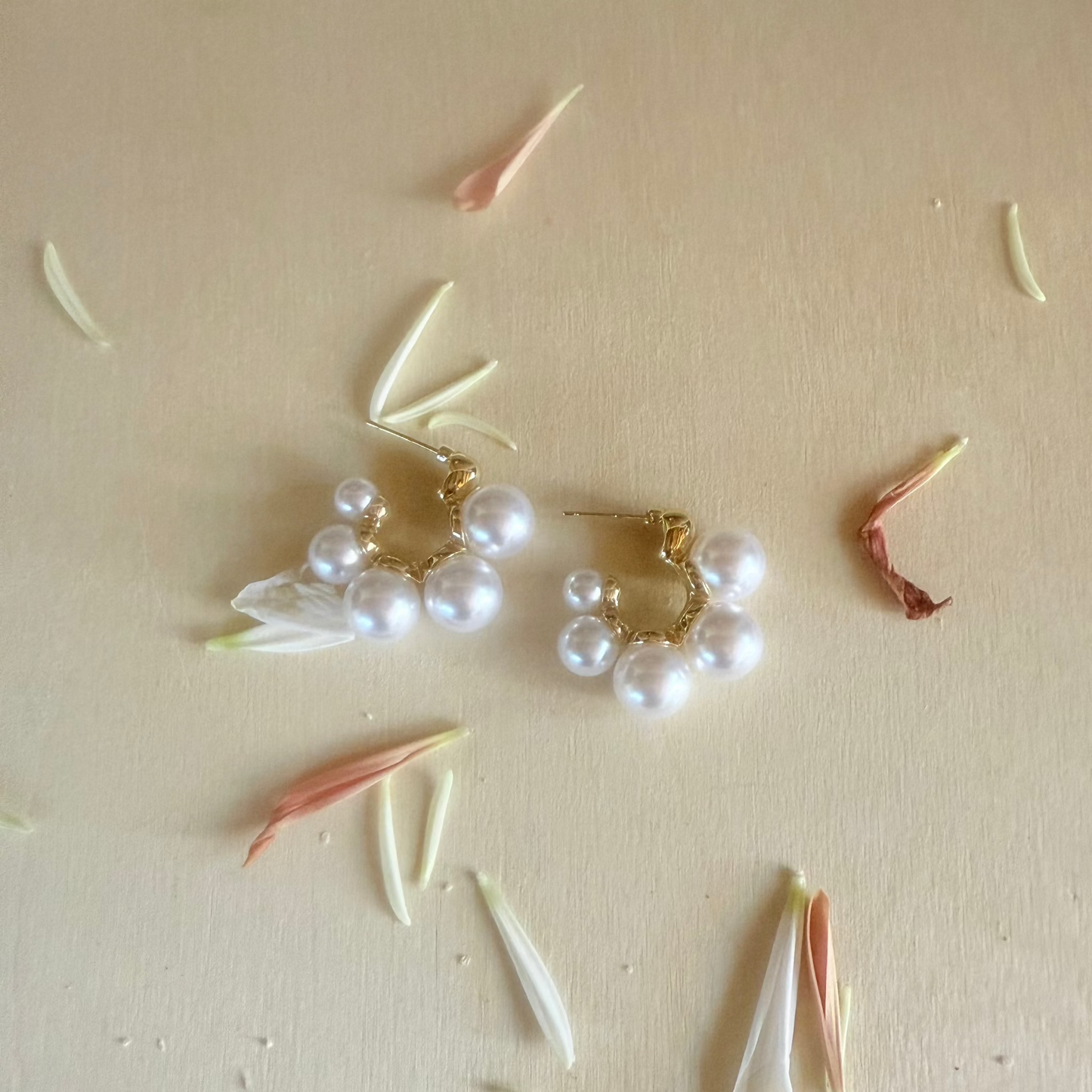 18k Bloom Luxe Pearls  Earrings