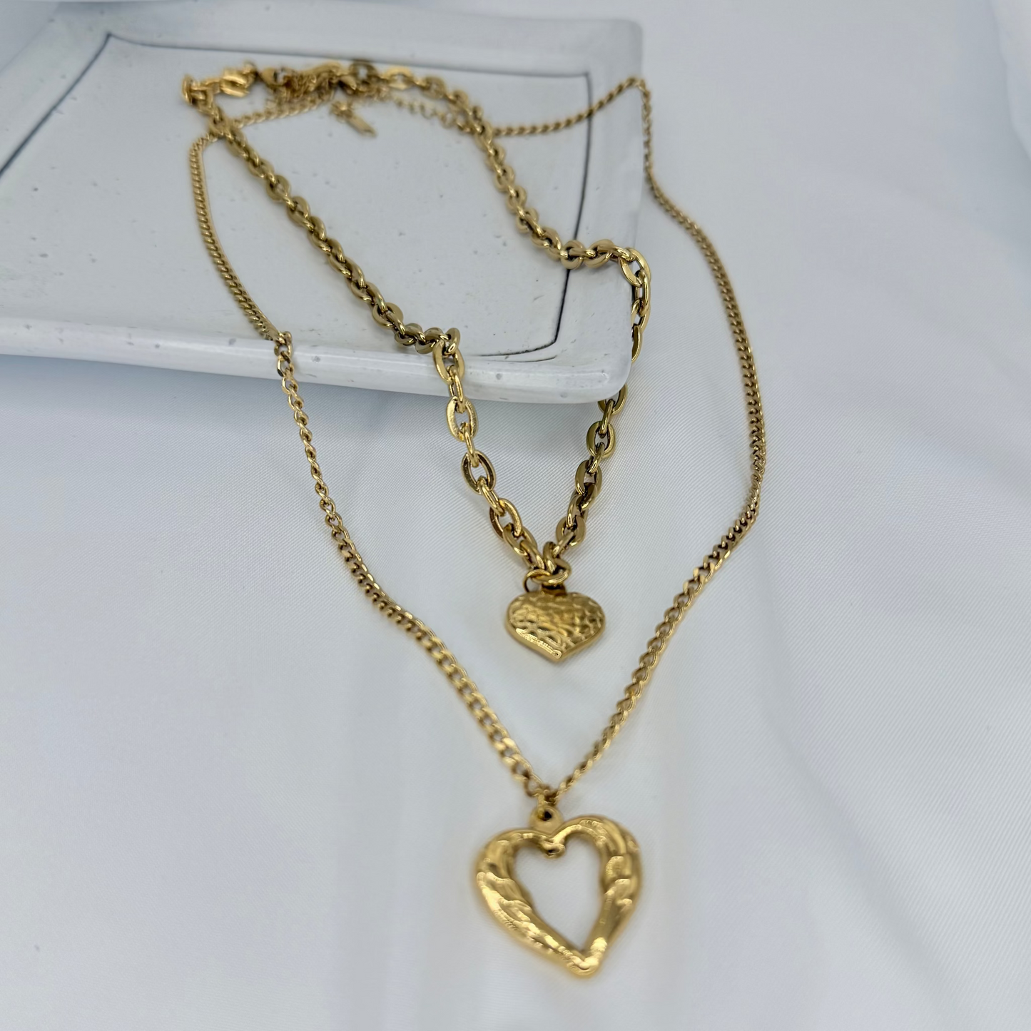 18k Heavenly Hearts Set Necklaces