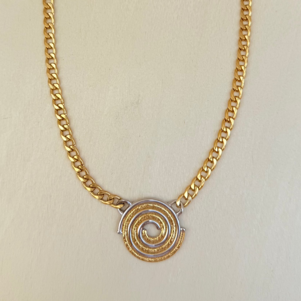 Eternal Coil Mix-Metal Necklace