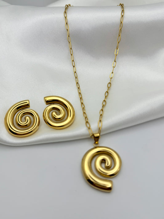 Golden Tide Set 18k Plated Stainless Steel