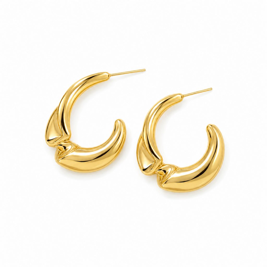 18K Gold Plated Heirloom Hoops
