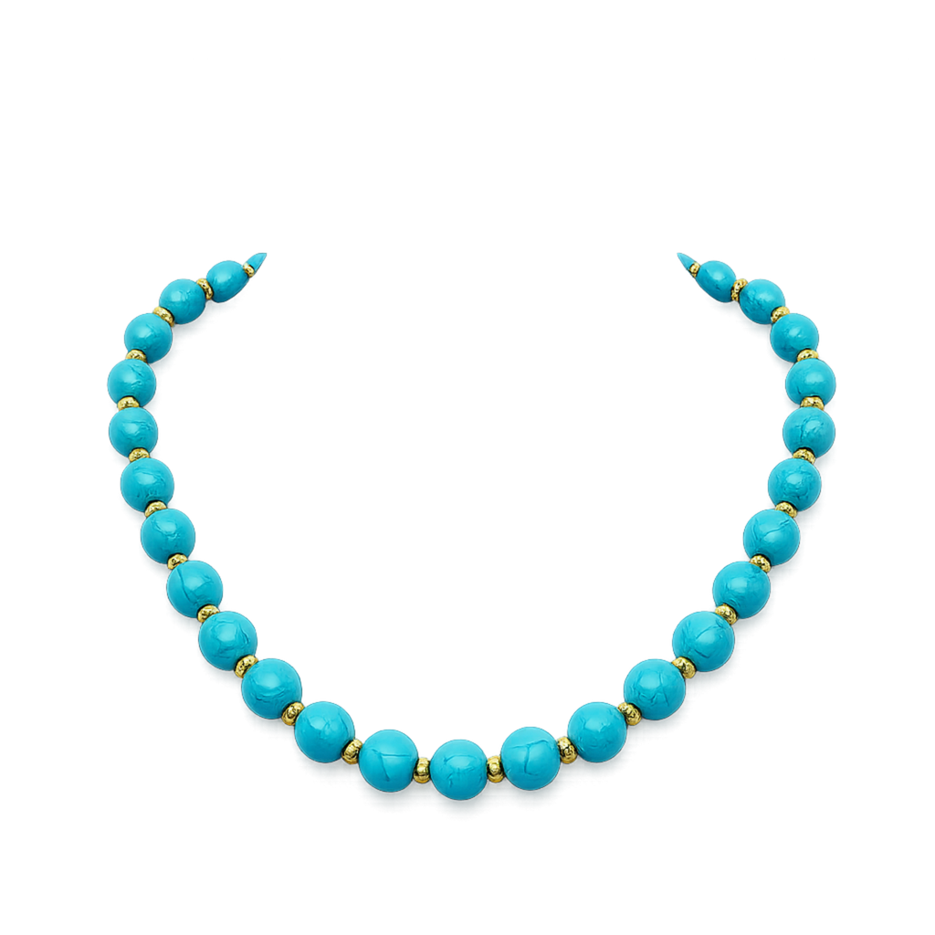 18K Gold Plated Turquoise Necklace