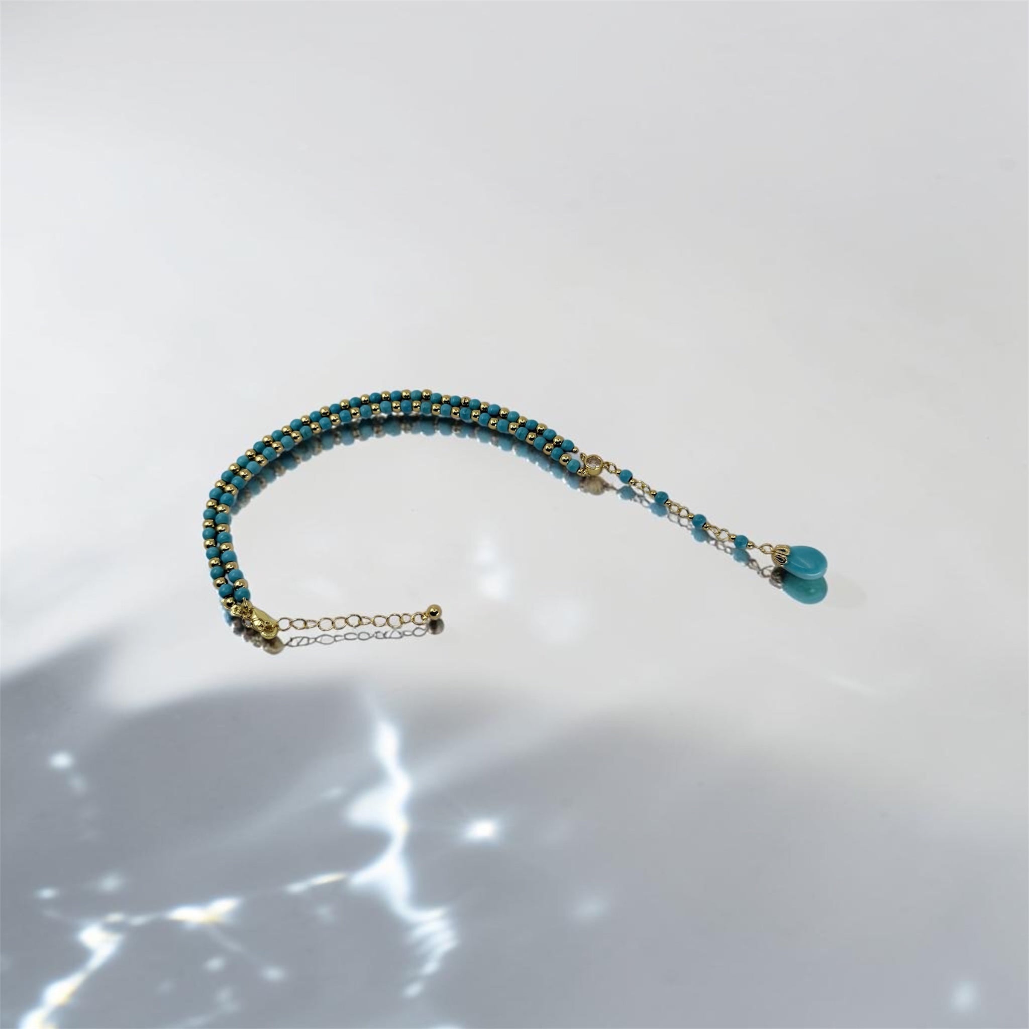 18K Gold Plated Catalina Turquoise Necklace