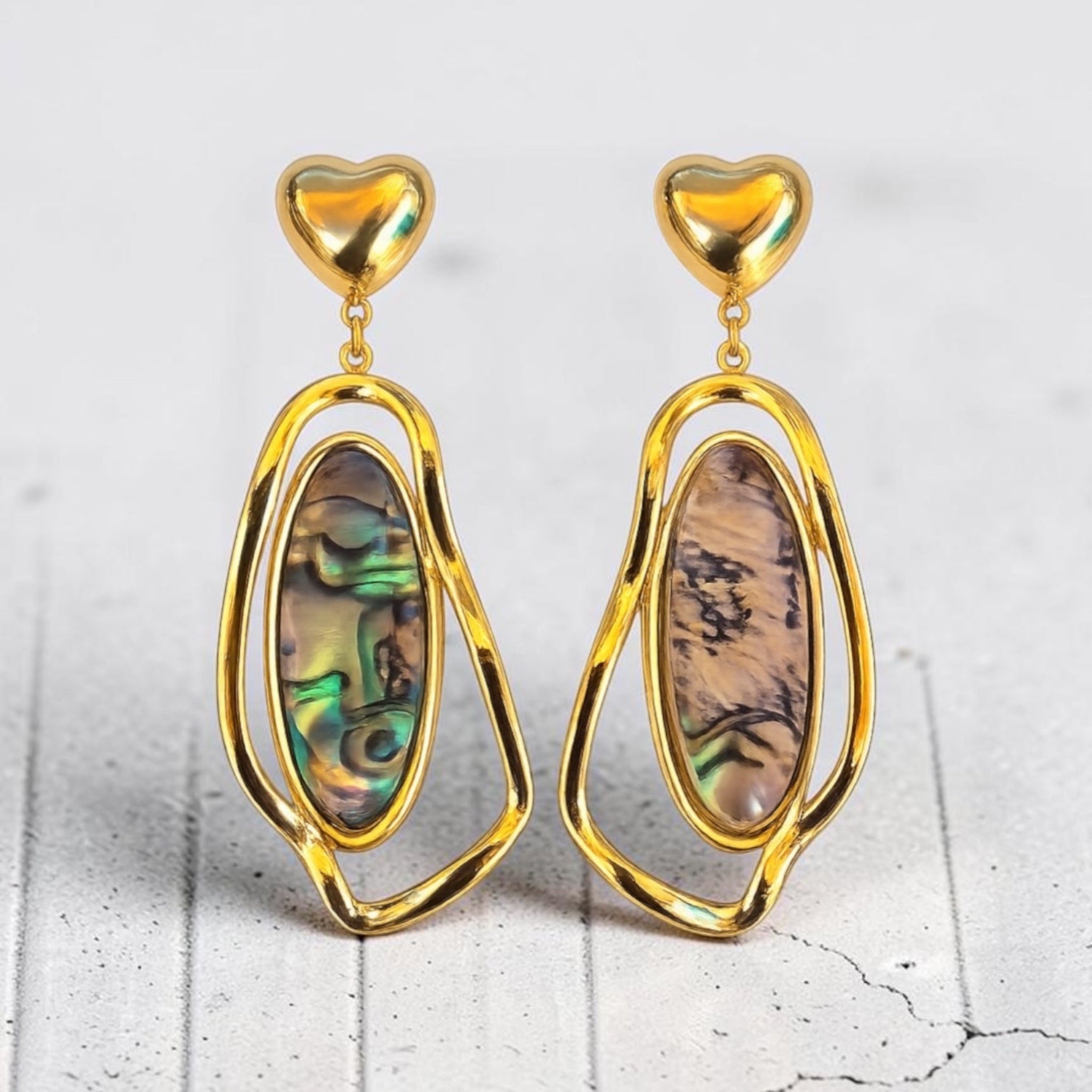 18K Gold Plated Stainless Steel Drop Earrings