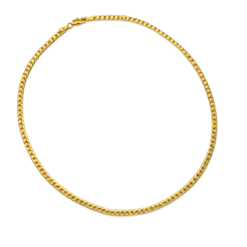14K Gold Plated Round Cuban Necklace