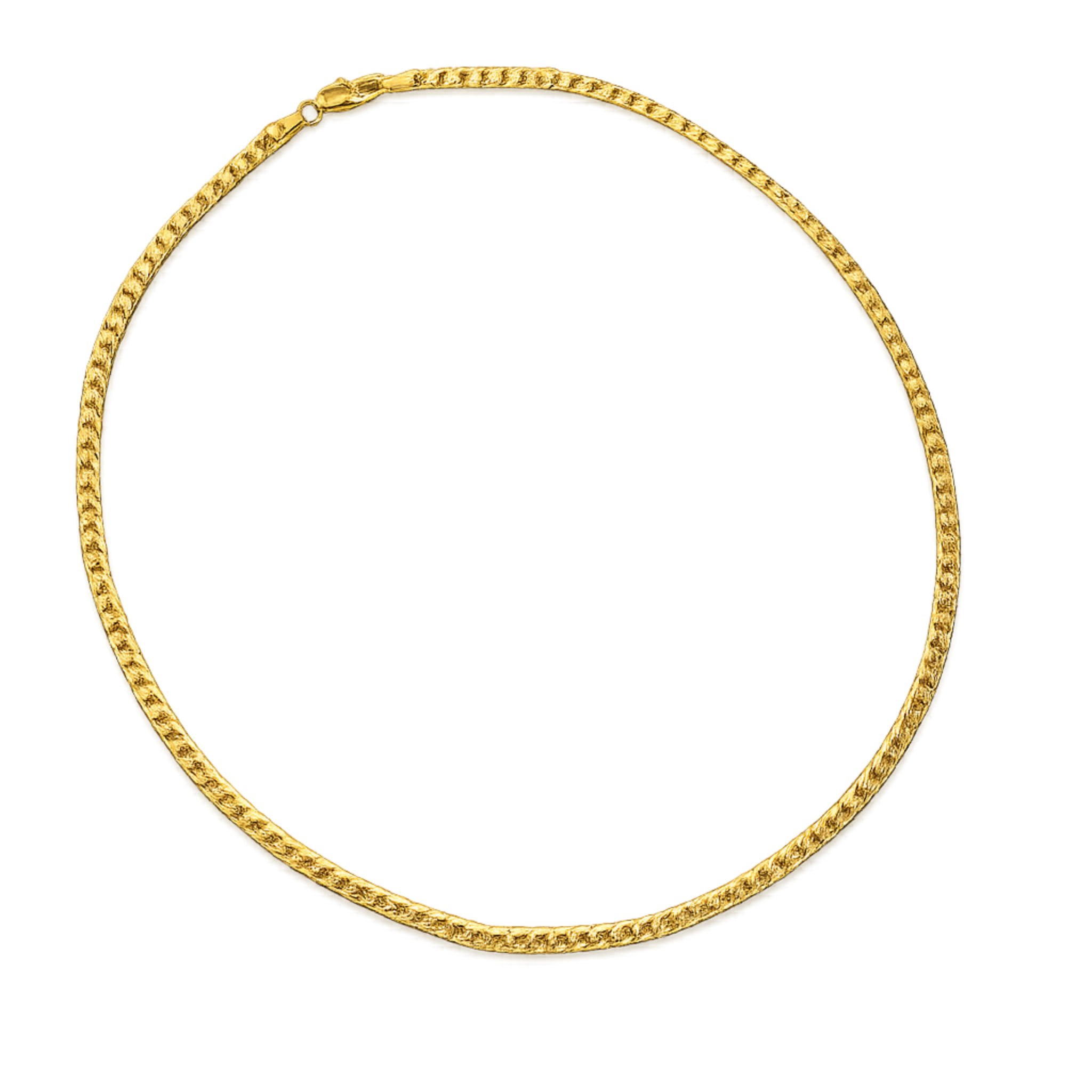 14K Gold Plated Round Cuban Necklace