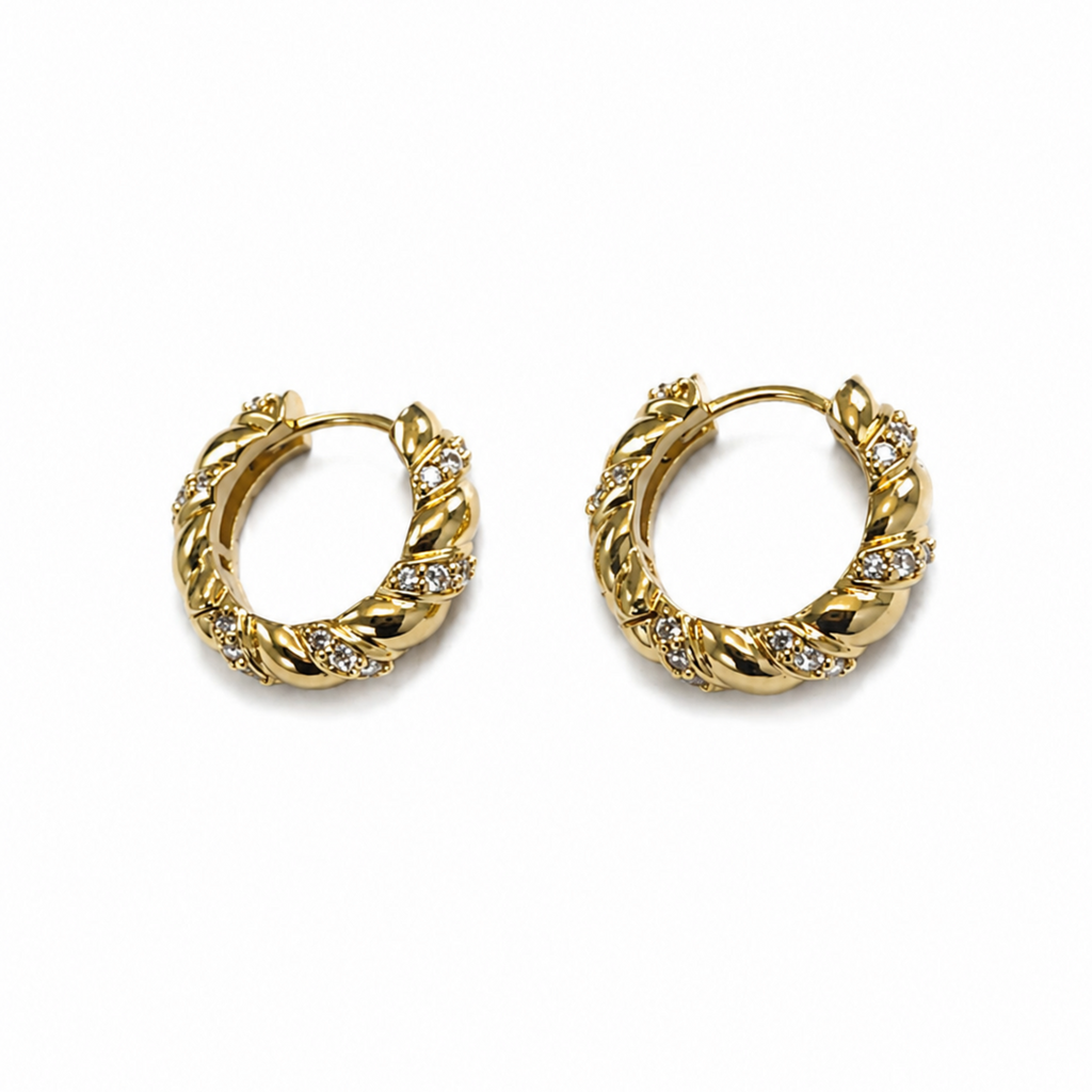 18K Gold plated small hoop earrings