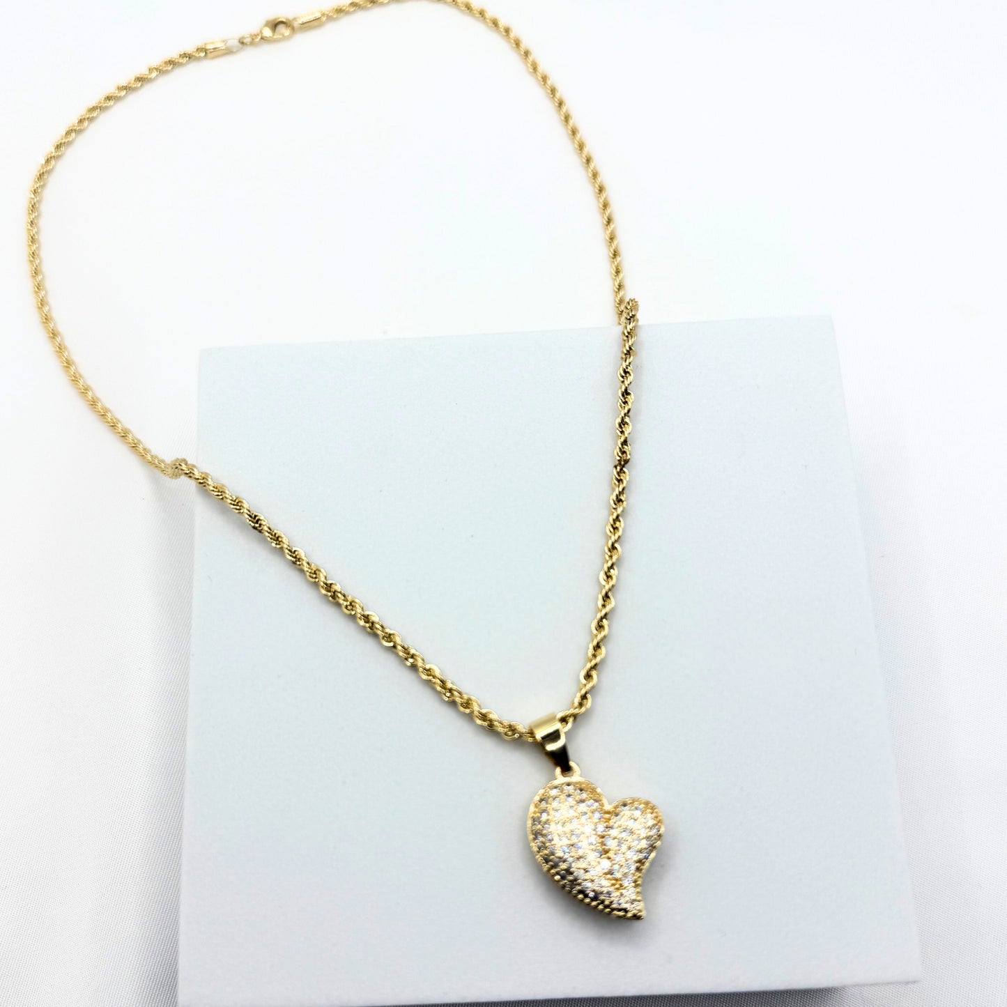 Chunky Heart Pendant Necklace