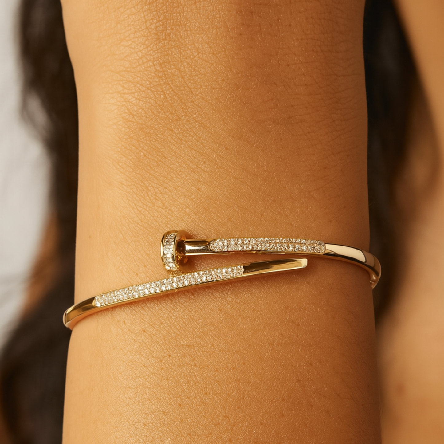 18k Luxe Nail Cuff Bracelet