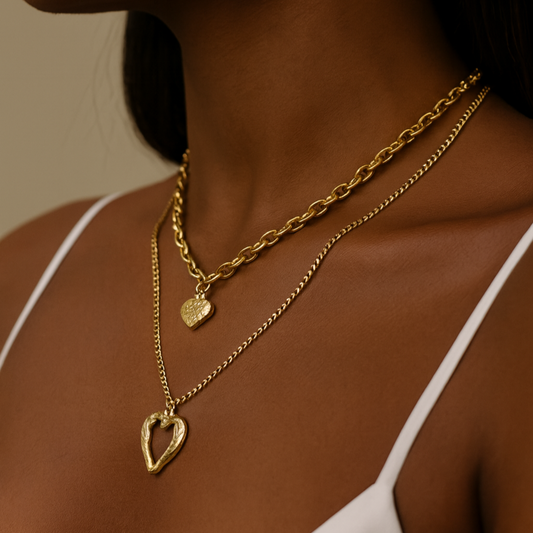 18k Heavenly Hearts Set Necklaces