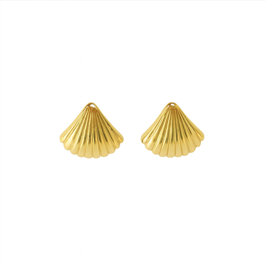 Shell Whisper Studs 18k Gold Plated