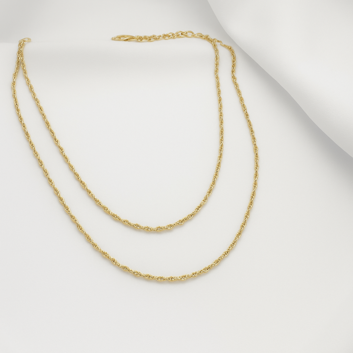 18k Gold Plated Adeline  Twist Chain Necklace