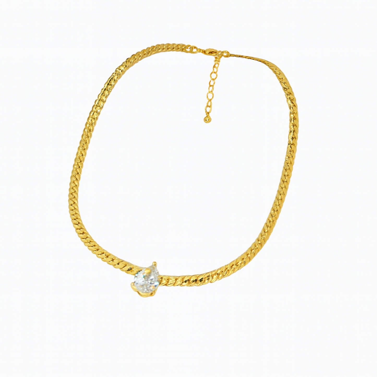 18k Golden Teardrop Necklace