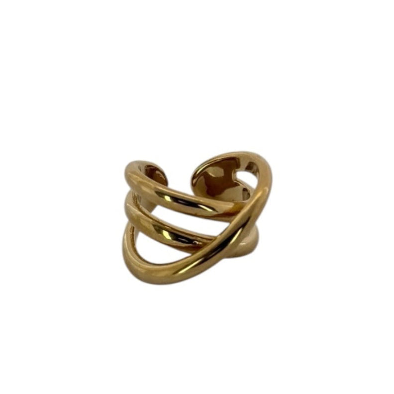 18k Gold Plated Modern Ring features a sculptural and statement Look