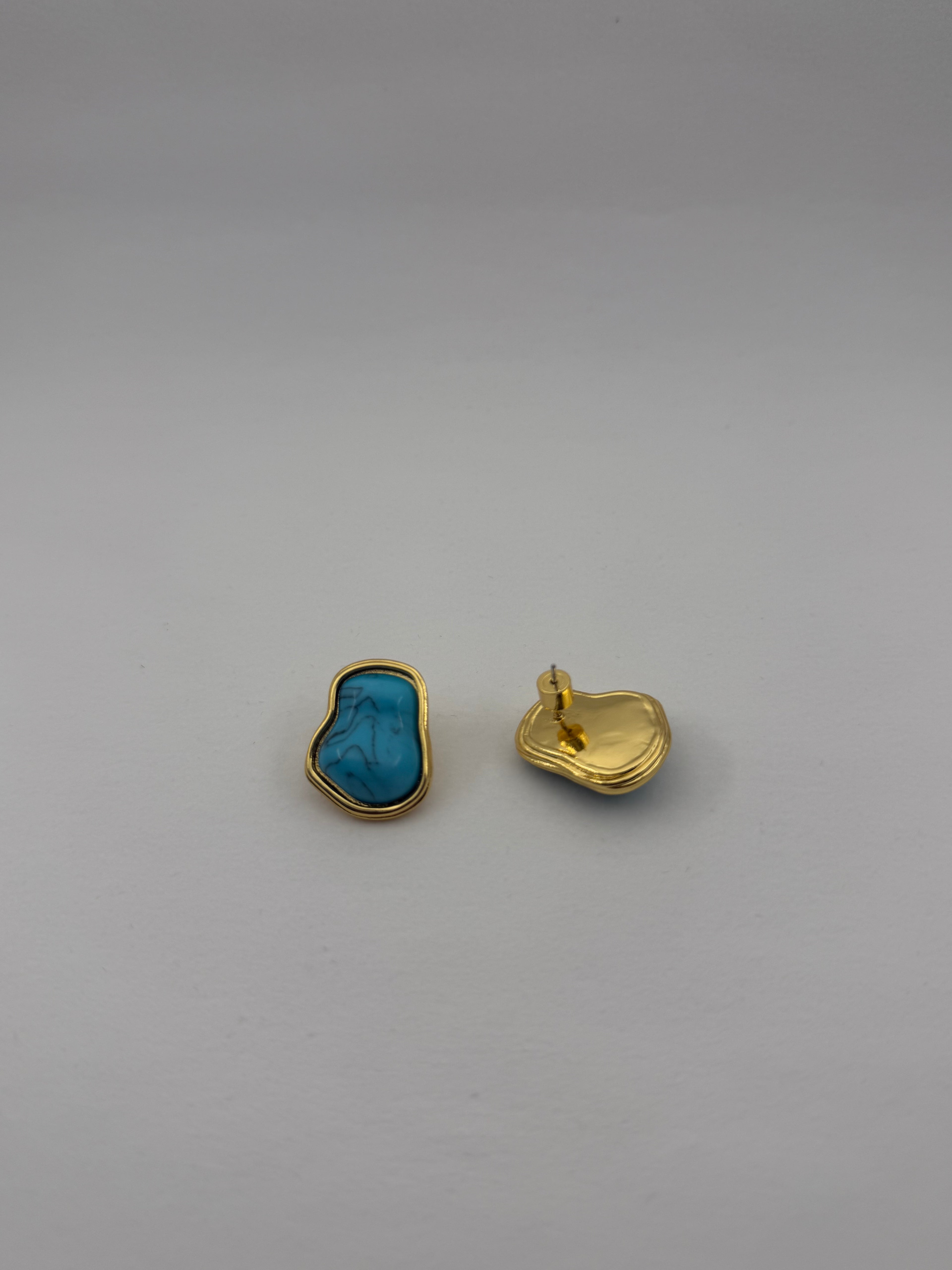 Baroque Turquoise Stud Earrings