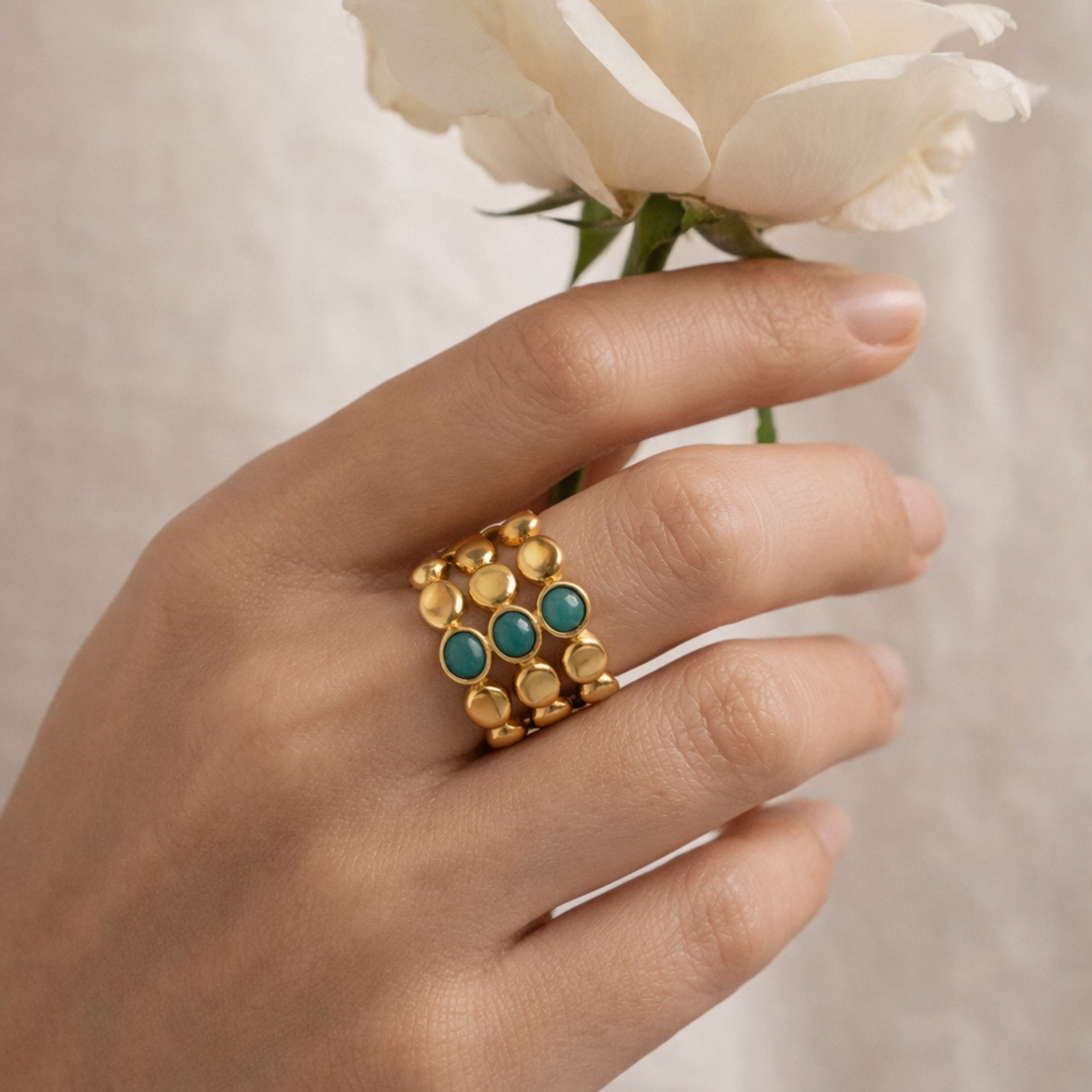 Turquoise Trinity Ring