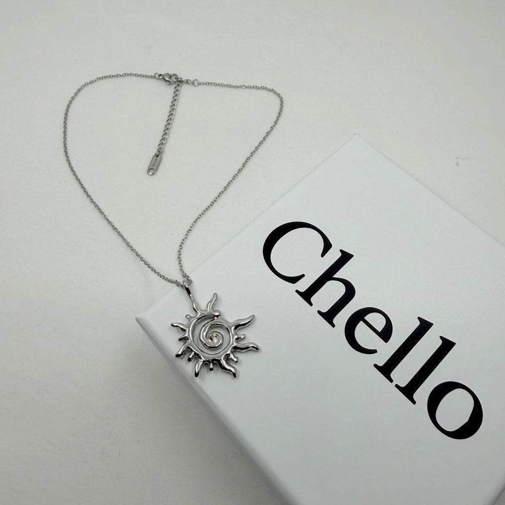 Stainless Steel Sun Necklace