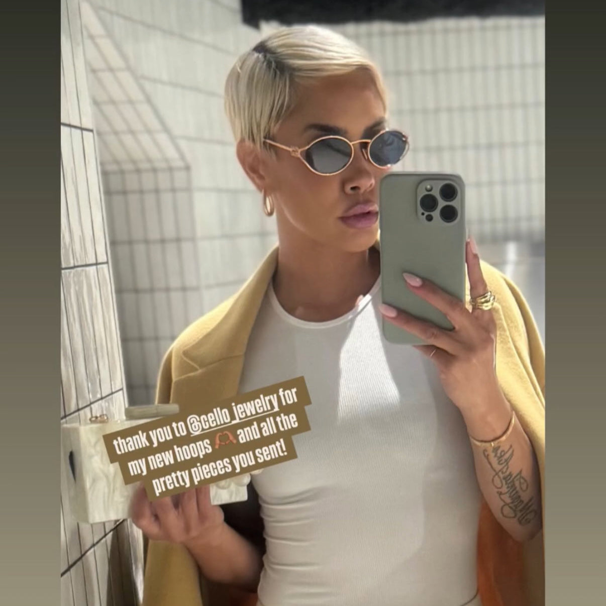 Glam Oval Hoop Earrings