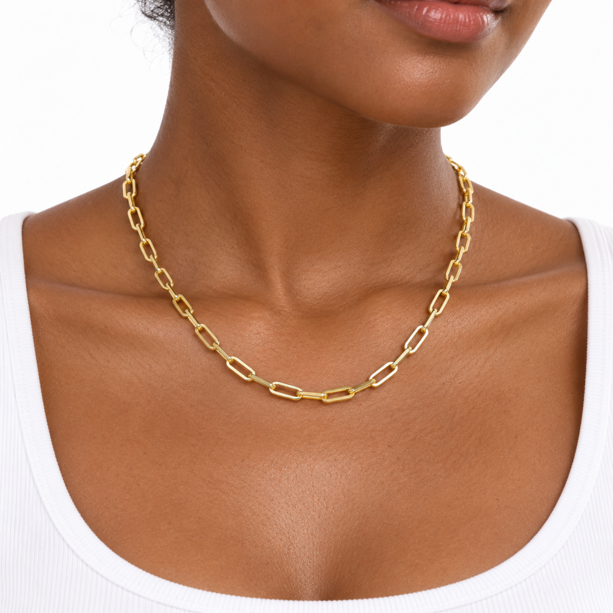 14K Gold-Laminated Chain Paper Clip link