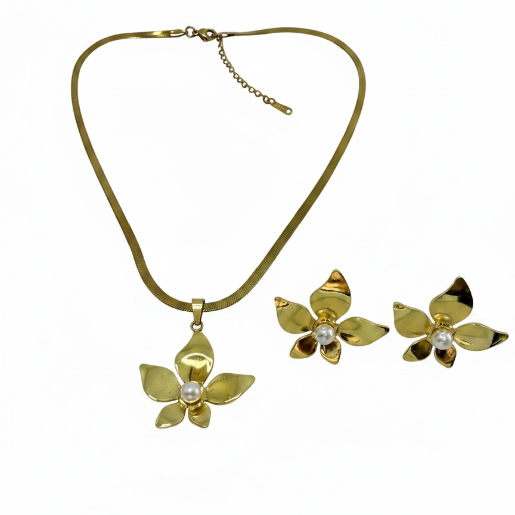 Flower Necklace & Earring set