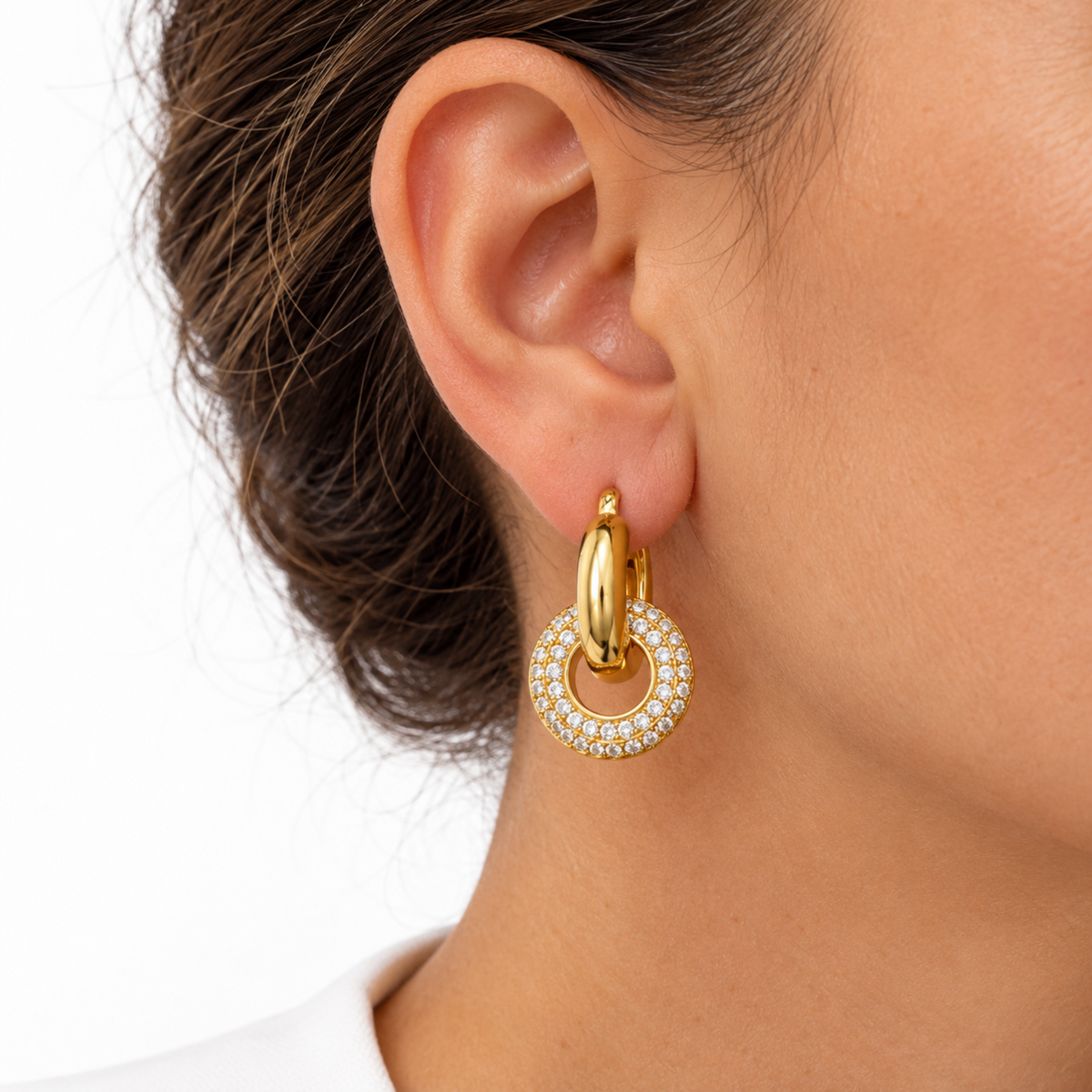 18K Gold-Plated Hoop Earrings