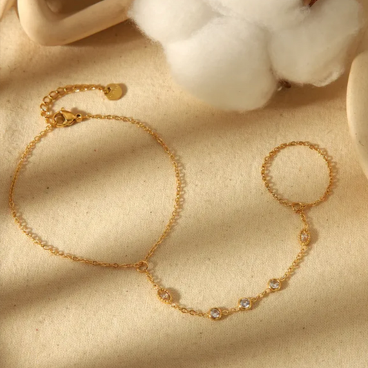 Dainty Hand Chain Bracelet-1